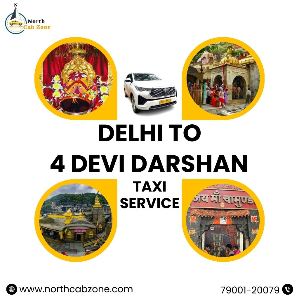 Delhi To 4 Devi Darshan Taxi Service